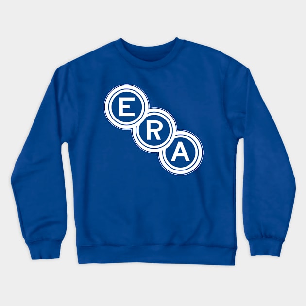 ERA (English Racing Automobiles) emblem (1933-1954) - white print Crewneck Sweatshirt by retropetrol